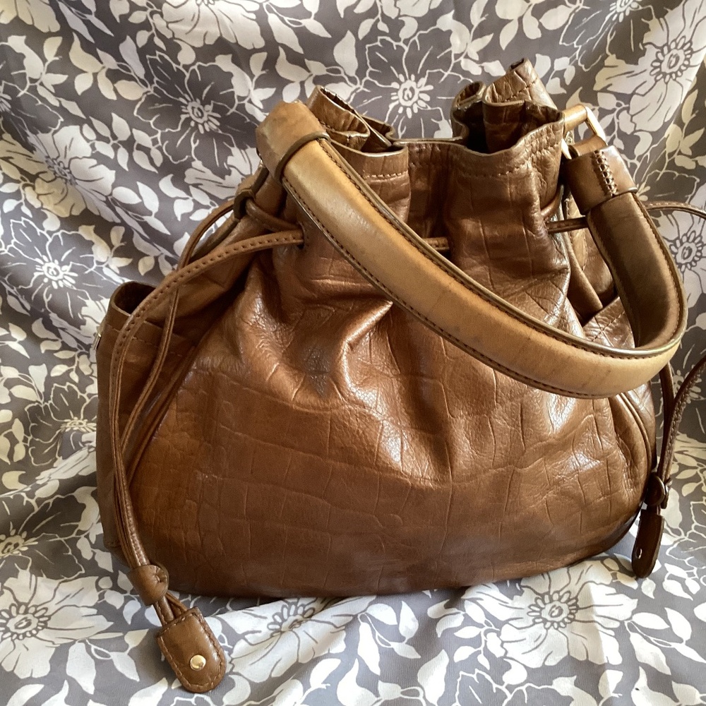 Cole Haan Leather Drawstring Handbag